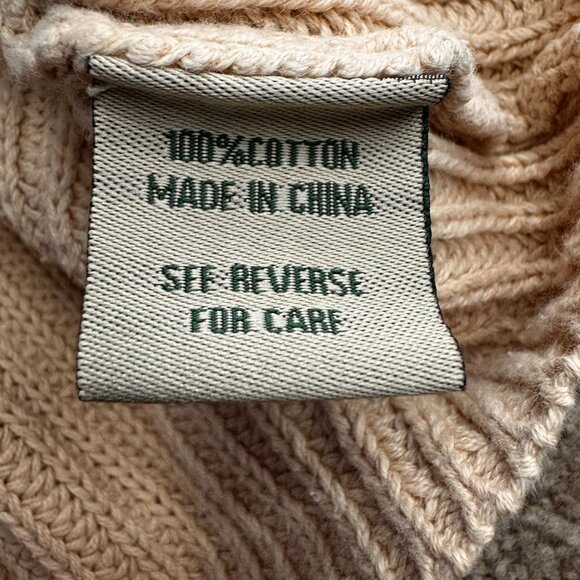 Vtg 525 America Open Back Chunky Knit Sweater Womens L Oversized Lagenlook Boxy - Picture 5 of 7